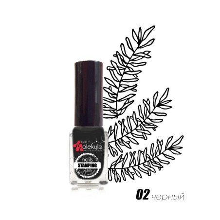 ESMALTE STAMPING  2   NEGRO    MOLEKULA    6 ML