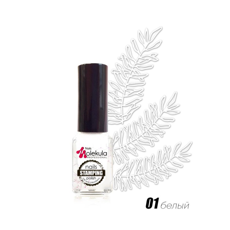 ESMALTE STAMPING  01   BLANCO   MOLEKULA    6 ML