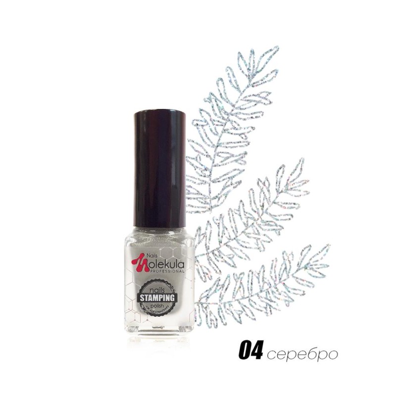 ESMALTE STAMPING  02   SILVER  MOLEKULA    6 ML